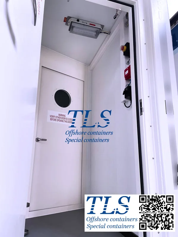 air lock room in shipping container