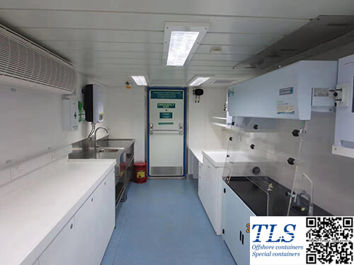 lab shipping container Fume Hood and Sink