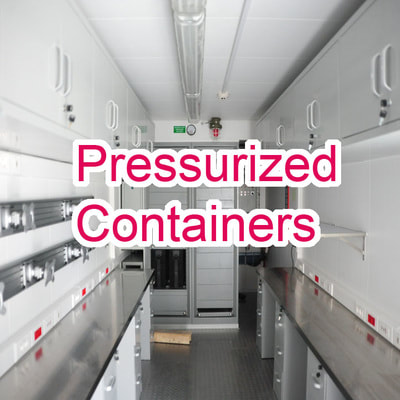 pressurised container, zone 1 container, zone 2 container, mud logging cabin