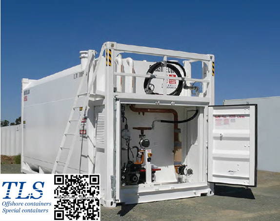 Containerised filling / fueling station, fuel station container