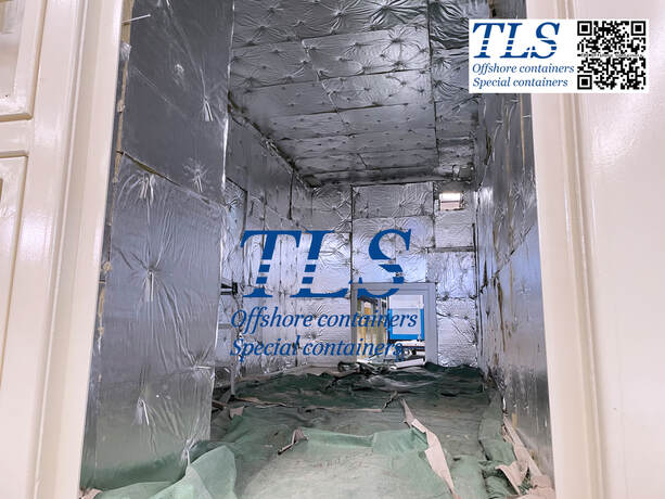insulation of shipping lab container