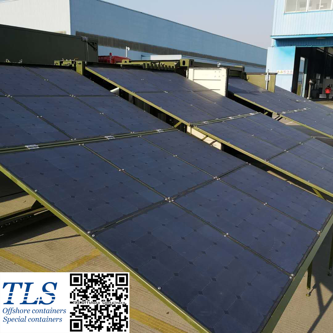 solar panel container, battery container